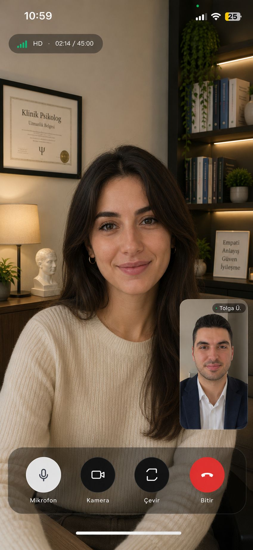 SETA video görüşme ekranı
